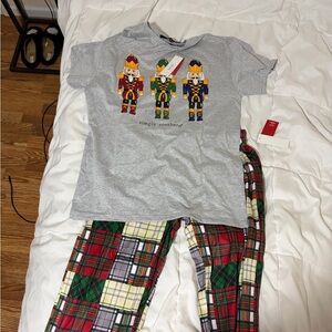 NWT Simply Southern Gray Nutcracker Pajama Set